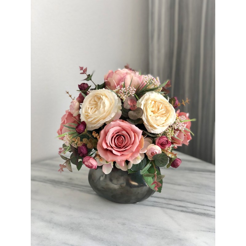 Kunstblumen Arrangement in einer Vase xx218 5