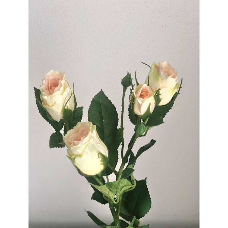 Künstlicher Rosenzweig (Vanille Farbe) ca. 69 cm 2