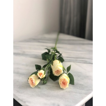 Künstlicher Rosenzweig (Vanille Farbe) ca. 69 cm 4