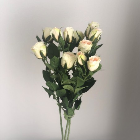 Künstlicher Rosenzweig (Vanille Farbe) ca. 69 cm 5