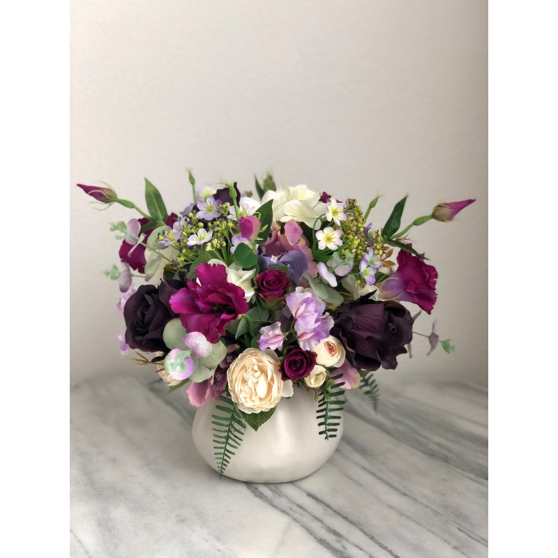 Seindenblumen Arrangement in einer Vase 2