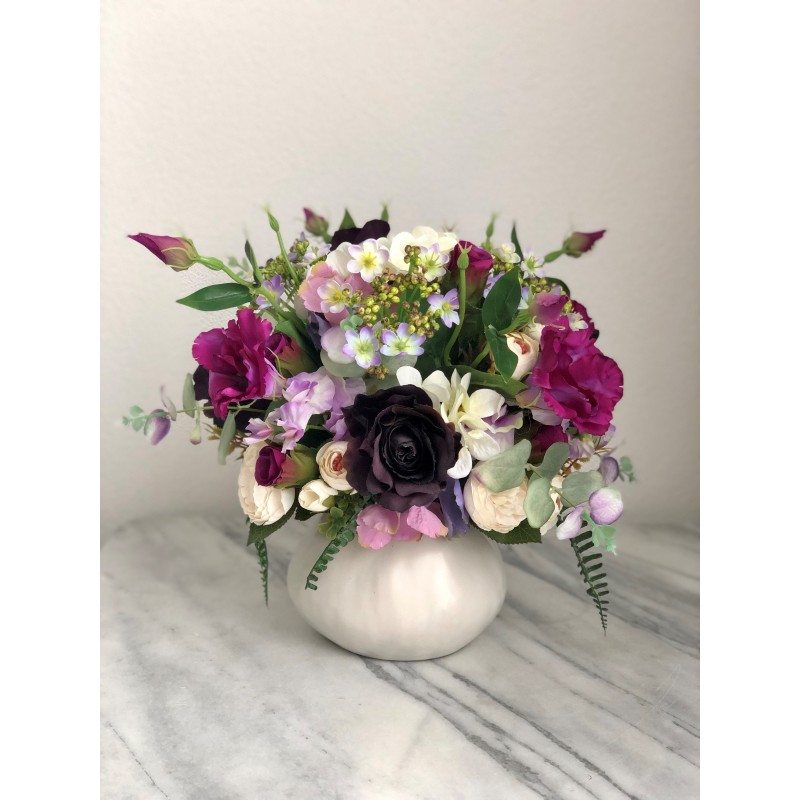 Seindenblumen Arrangement in einer Vase 3