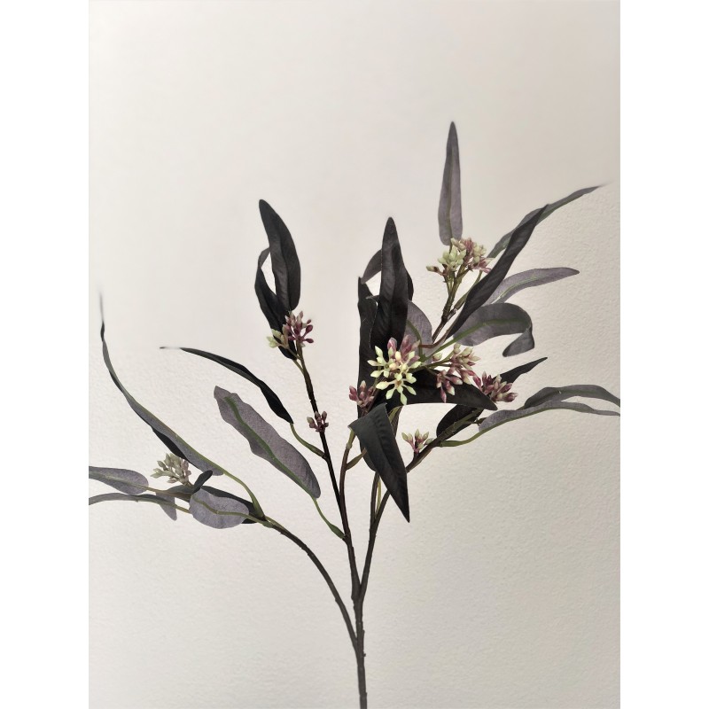 Künstlicher auberginefarbener Eukalyptuszweig ca. 66 cm