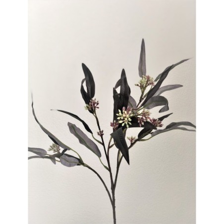 Künstlicher auberginefarbener Eukalyptuszweig ca. 66 cm