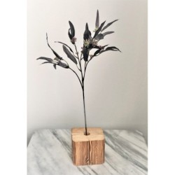 Künstlicher auberginefarbener Eukalyptuszweig ca. 66 cm 2