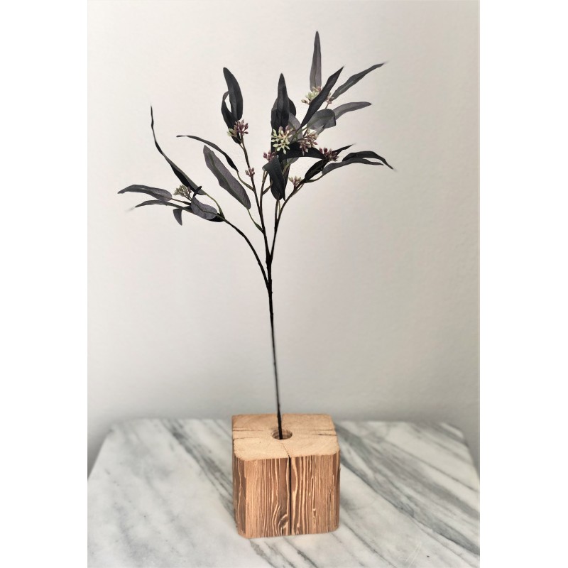 Künstlicher auberginefarbener Eukalyptuszweig ca. 66 cm 2
